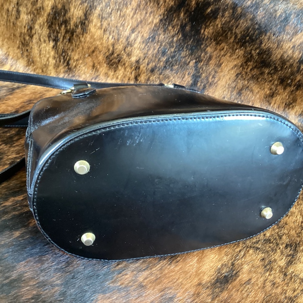 Vintage Cristian Genuine Leather Tooled Handbag Made In Italy - Picture 3 of 10